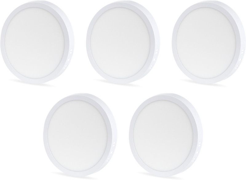 D'Mak Surface Led Panel Light (White,Pack Of 05) Ceiling Light Ceiling Lamp  (White)