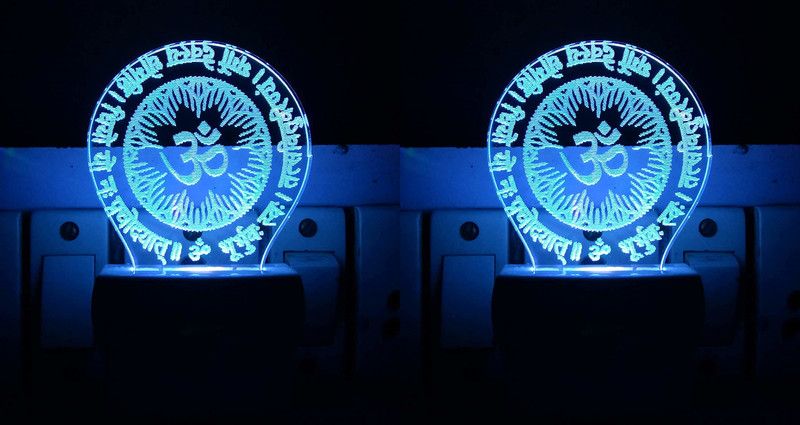Bertram The bhurwaswa mantr Illusion NL Comes with 7 Multicolor (PACK OF 2) Night Lamp  (12 cm, Multicolor)