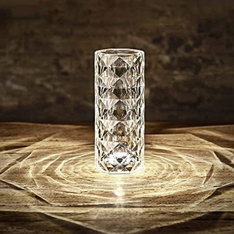 Glamezone Crystal Lamp 16 Color Changing Night Light Night Lamp Table Lamp  (10 cm, Multicolor)