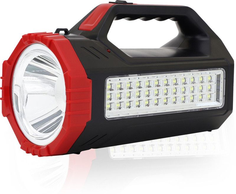 Pick Ur Needs Bright Led Torch Light Laser Long Range High Power Search Light Kisan Rechargeable with 36 LED Side Emergency Light Torch  (Red, 23 cm, Rechargeable)