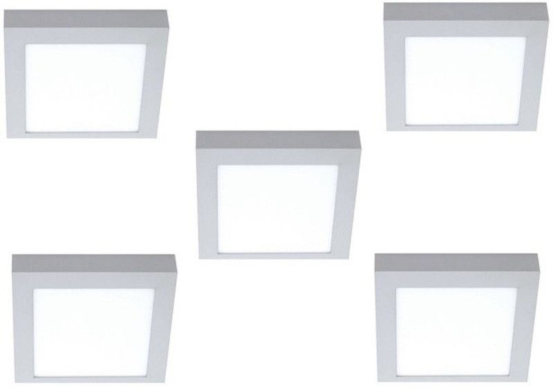 D'Mak 6 Watt Square Surface LED Mounted Panel Light, Cool White Mounted Panel Cool White pack of -05 Recessed Ceiling Lamp  (White)