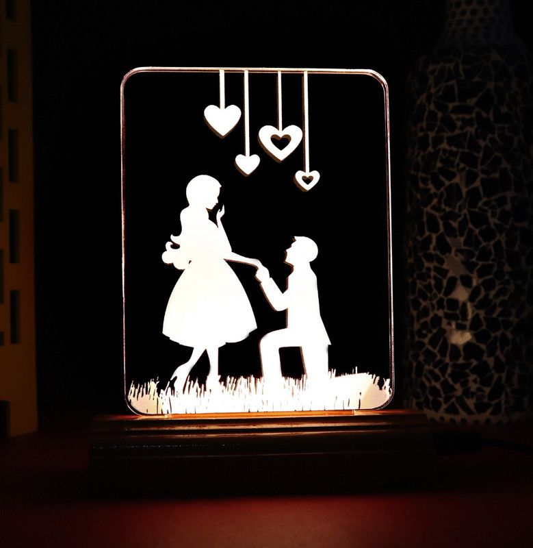 Zulka Get Your Traditions ZU_3D Couple Propose (wb2) 60 Table Lamp  (17 cm, Beige)