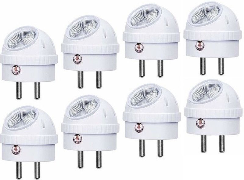 Netboon 0.5 W Round B22 Night Bulb  (Blue, Pack of 8)