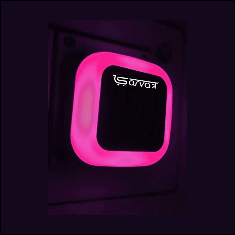 Sarvatr Wireless 0.5WLED Sensor Plug Night Lamp for Bedroom Office Living Room (Pink) Night Lamp  (5.5 cm, Pink)