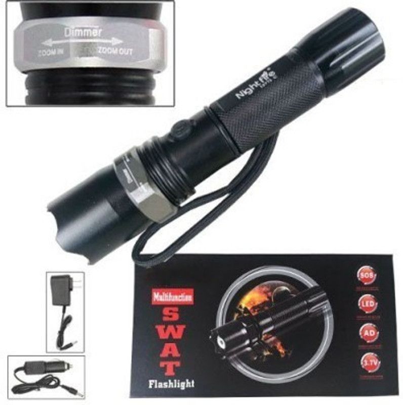 Shrimate eMart Torch  (Black, Rechargeable)