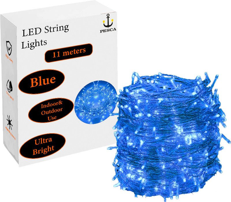 PESCA 40 LEDs 11 m Blue Rice Lights  (Pack of 1)