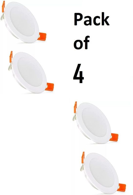 9 W Round 2 Pin LED Bulb  (White, Pack of 4)