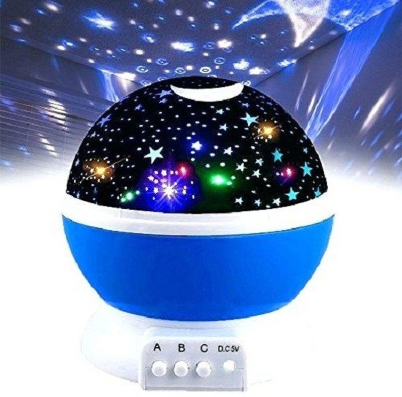 UZAN Plastic Starry Sky Projector Night Lamp  (10 cm, Multicolor)