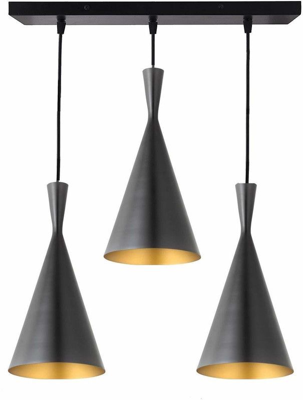 LYMON Pendants Ceiling Lamp  (Black, Orange)