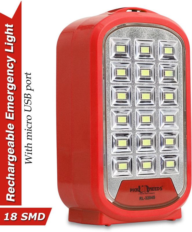 Pick Ur Needs Rechargeable 18 Led Mini Emergency Light Lantern LampFor Home Torch  (Red, 4 cm, Rechargeable)