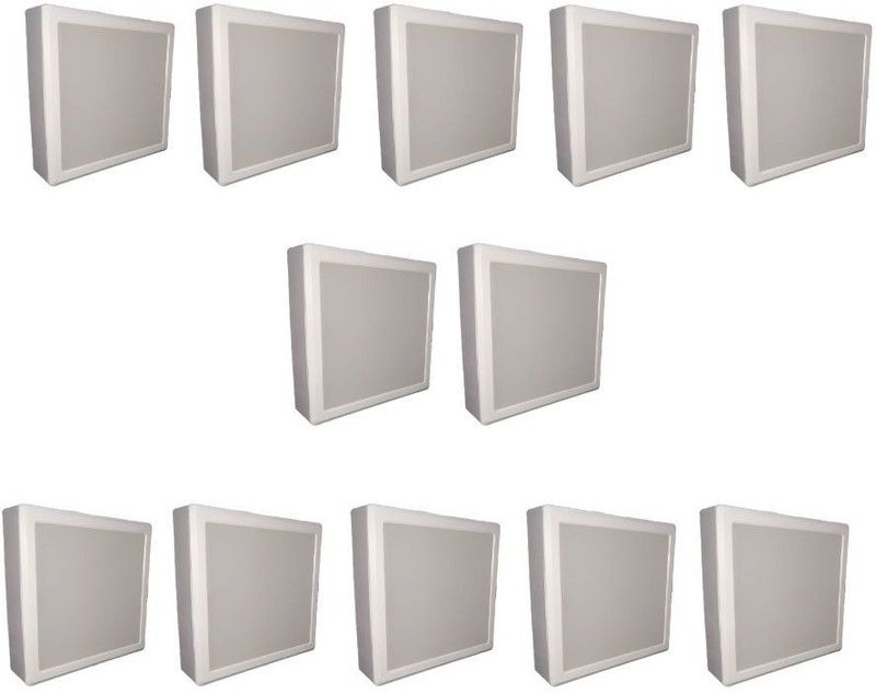 Swift Lite LED Light - 15W Surface Square Panel Light - Natural White(NW - 15W SSPL)Pk-12 Recessed Ceiling Lamp  (White)