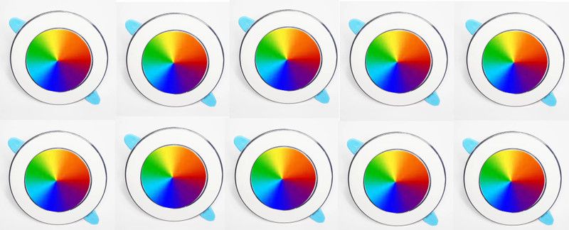 Nightstar 9 Watt 3 Colour in 1 Multicolor Pack of 10 Led Conceal Light Down Light Ceiling Light Ceiling Lamp  (Red, Blue, Pink, Multicolor)