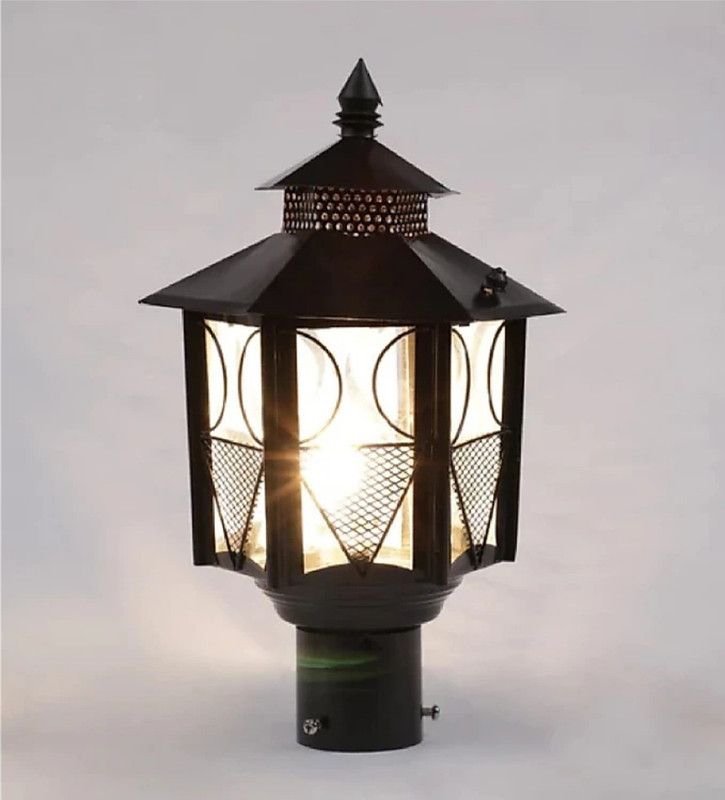 Hub decor MG-015 Gate Light Outdoor Lamp  (Black)