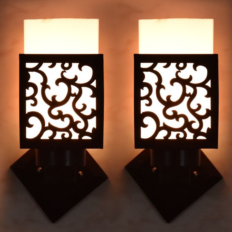 Vaishnav Traders Uplight Wall Lamp Without Bulb  (Pack of 2)