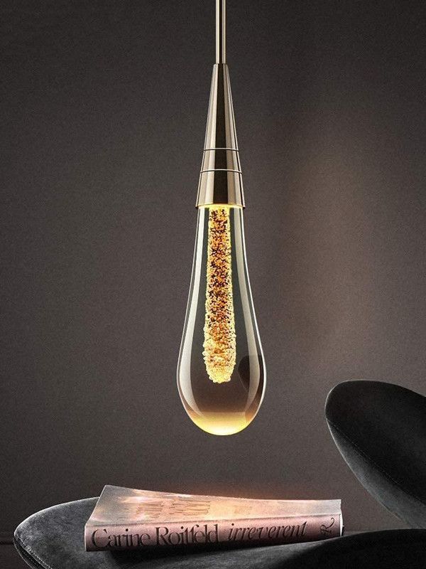 Blissbells LED Gold Crystal Short Hanging (Warm White) Pendants Ceiling Lamp  (Yellow)