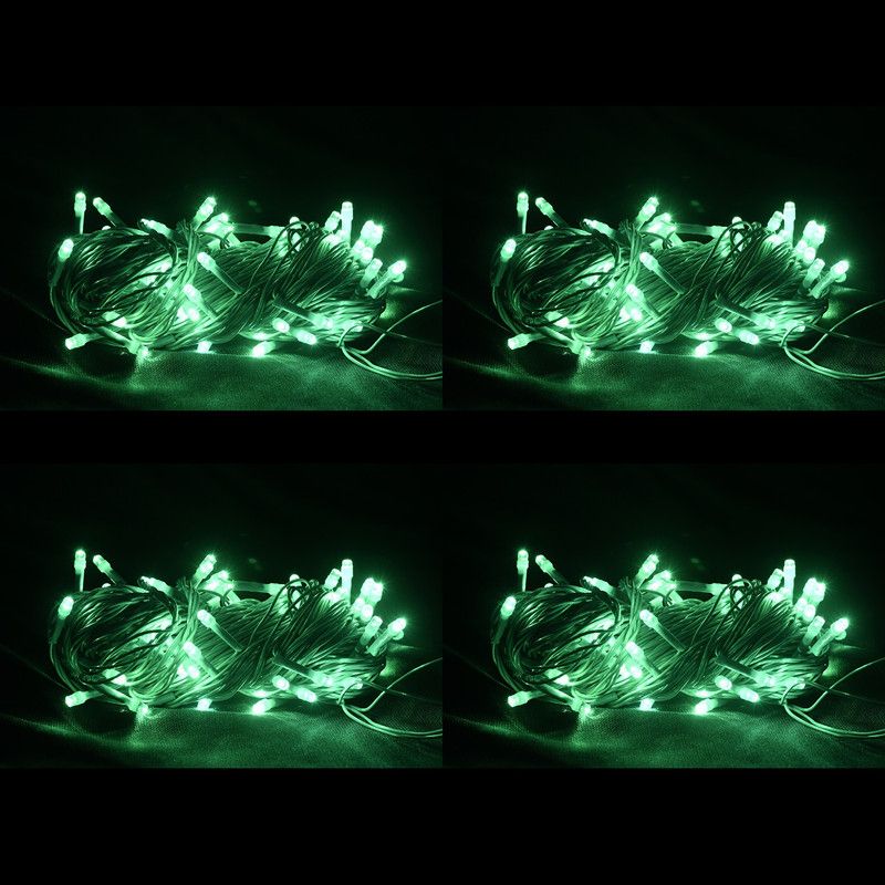 Lexton 100 LEDs 5 m Green Rice Lights  (Pack of 4)