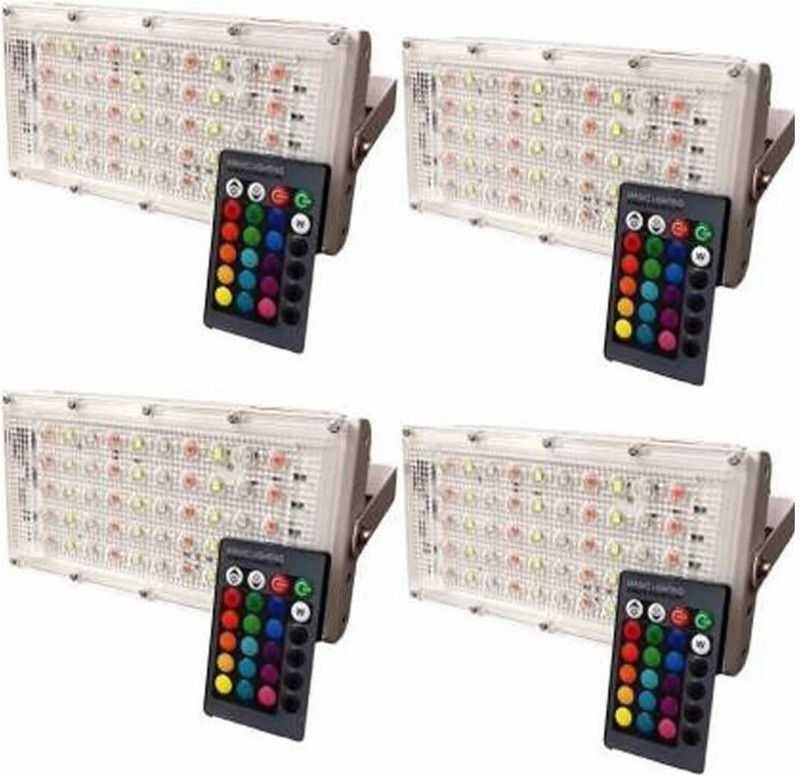 CraftQua Flood Light/Outdoor Lamp AC Brick Light -Multicolor 4pc Flood Light Outdoor Lamp  (Multicolor)