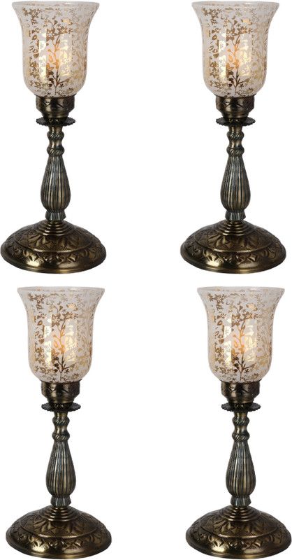 AFAST New And Trendy Designe Antique Central Table Lamp With Designer Glass & High Quality Stand For Imperial Feeling-hy12 Table Lamp  (51 cm, Gold)