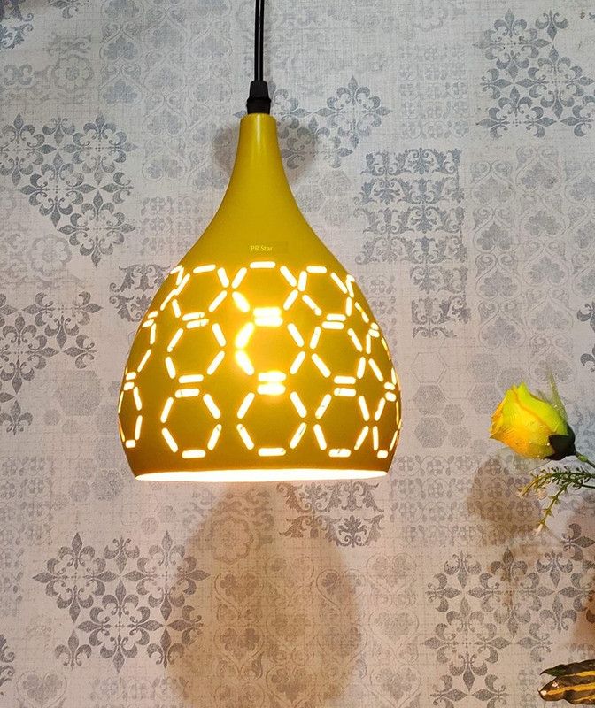 PR Star Pendants Ceiling Lamp  (Yellow)