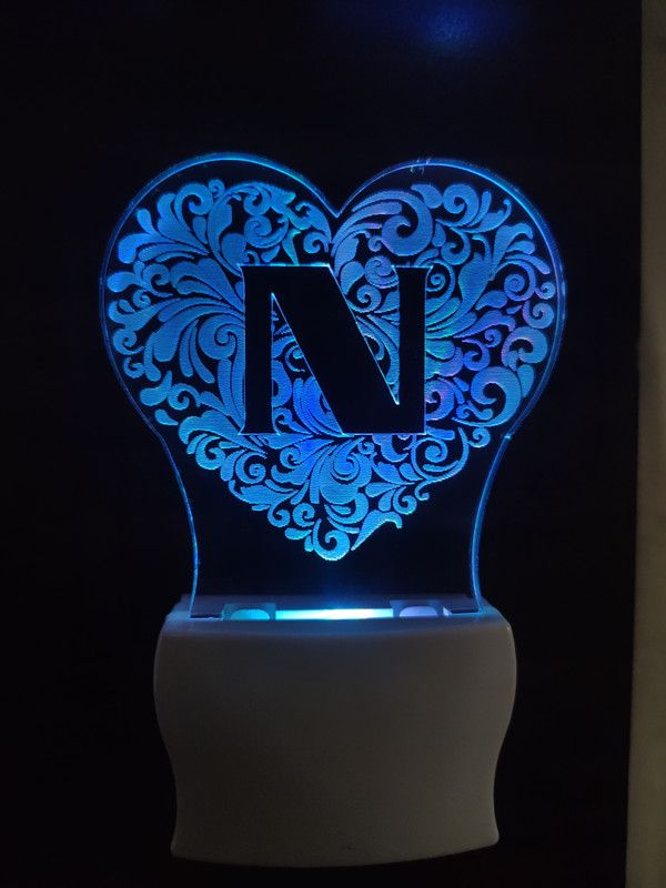 Luella 3D Illusion LED Night Lights for 7 Colors Bedroom Lighting Decoration Night Lamp  (11 cm, multicolor-n)