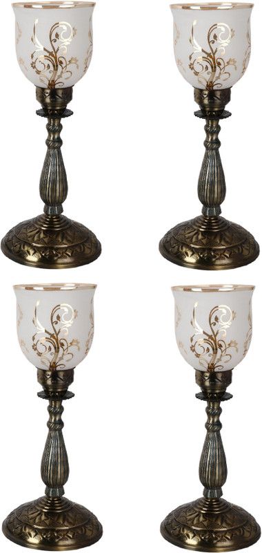AFAST New And Trendy Designe Antique Central Table Lamp With Designer Glass & High Quality Stand For Imperial Feeling-hy5 Table Lamp  (52 cm, Gold)