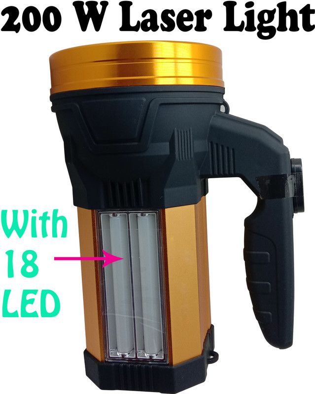 MNT Sales 120 W Torch With 2 Km Long Range ,Jumbo Size & Aluminium Body Torch  (Silver, Black, 21 cm, Rechargeable)