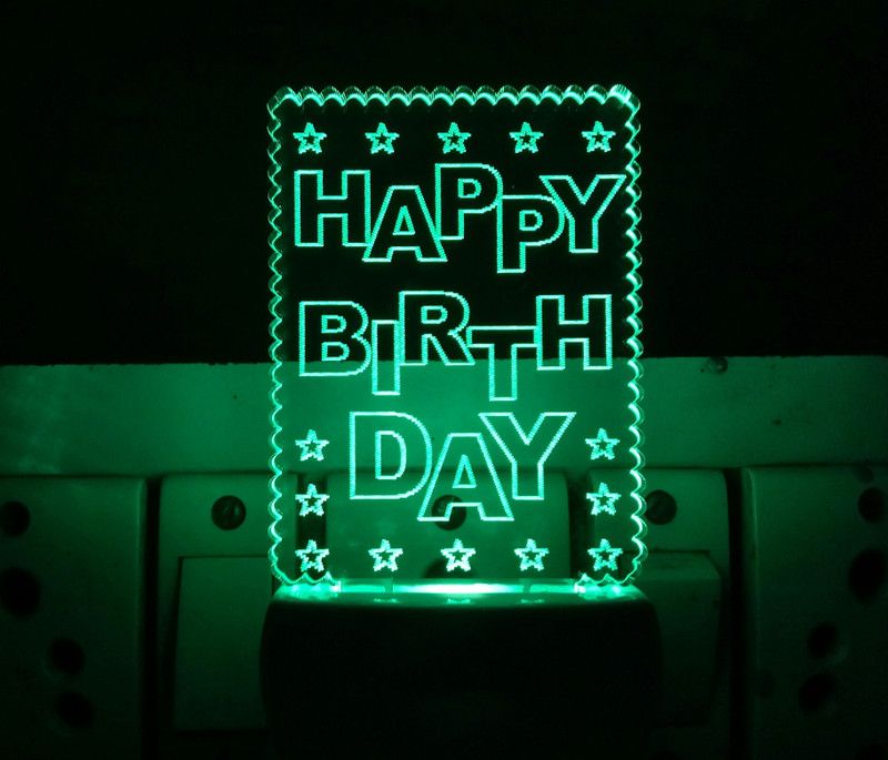 UKANI HAPPY BIRTHDAY Night Lamp  (10 cm, Multicolor)