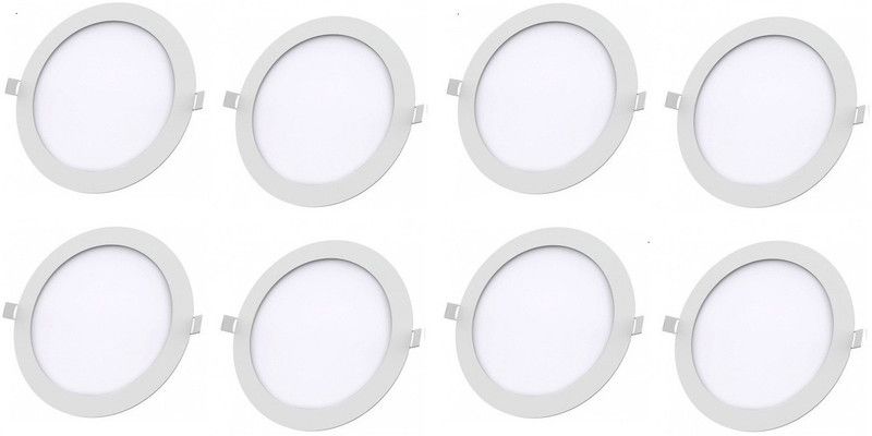 D'Mak 8 Watt Round LED Trim Less Panel Light Pack of 1 Recessed Ceiling Lamp  (White)