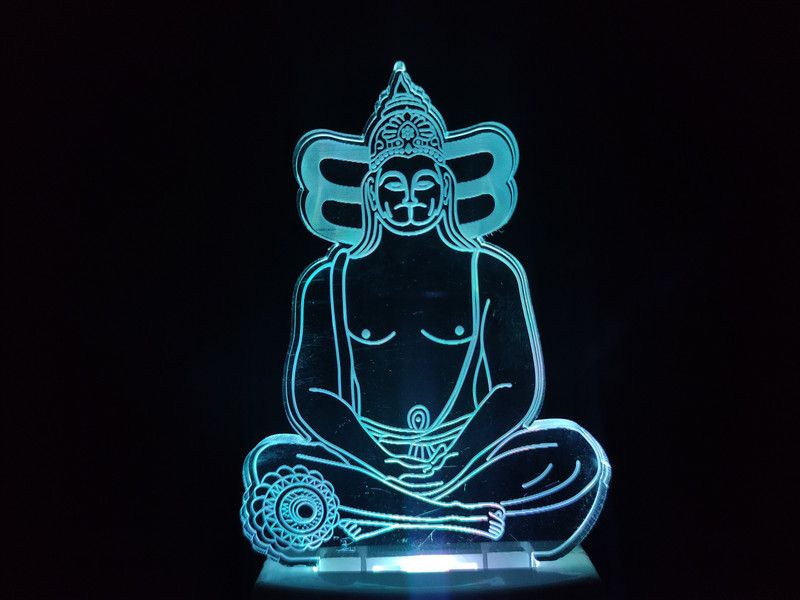 SKOAL HANUMANJI Acrylic 3D Illusion RGB 7 Colour Changing LED Plug and Play Night Lamp  (10 cm, D0097-HANUMANJI)