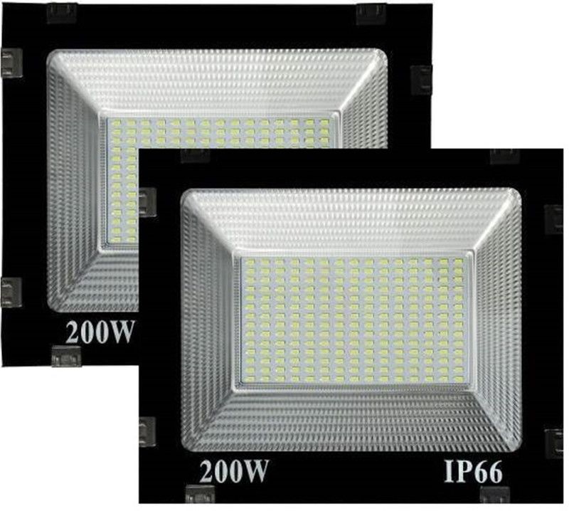 Online Generation flood light 200w Pack of 2 Flood Light Outdoor Lamp  (Black)