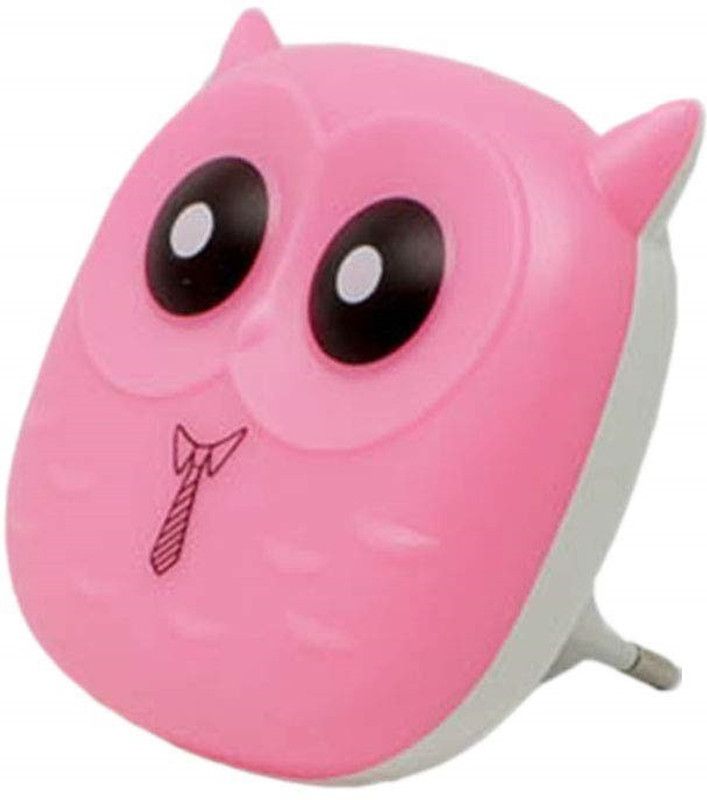 Skywalk LED Night Lamp with Sensor Owl Design Night Lamp  (10 cm, Pink)