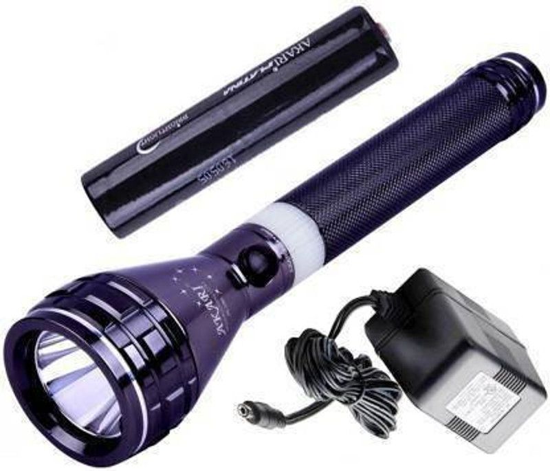 GLOWISH STRONG ALUMINIUM BODY HIGH POWER KHAMPER LED WATERPROOF SECURITY SEACRHLIGHT Torch  (Black, 28 cm, Rechargeable)