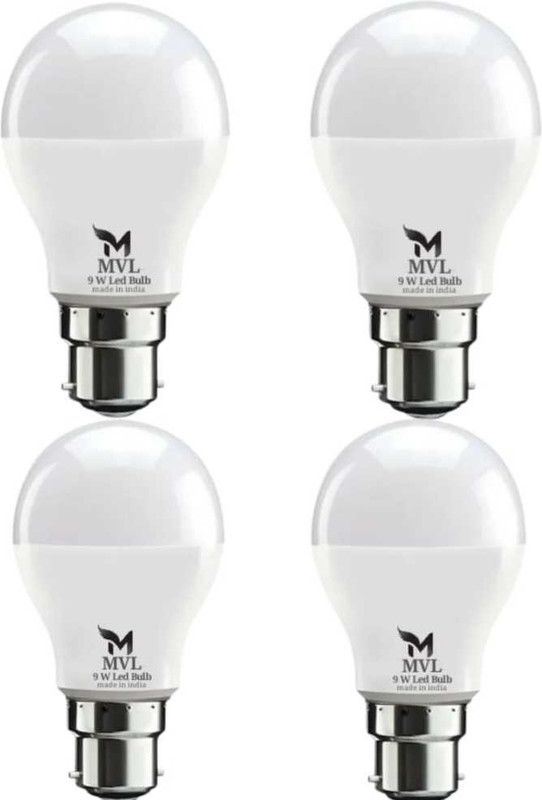 M.V.L 7 W Round B22 LED Bulb  (White, Pack of 4)