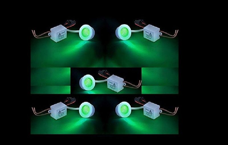 D'Mak Watt LED COB/Spot Light/Button Light {Green} Round Driver Included Recessed Ceiling Lamp  (Green)