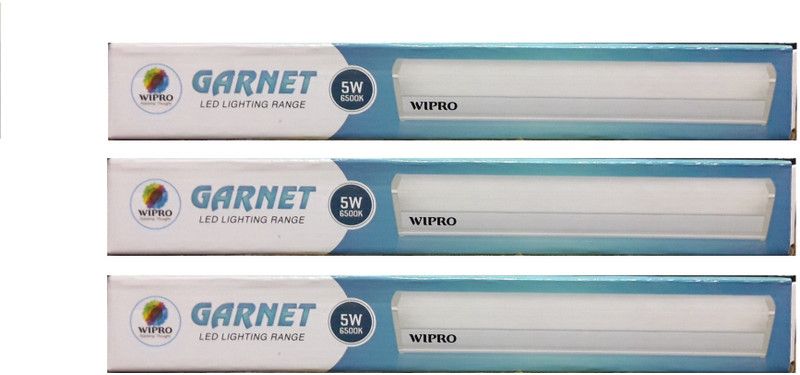 Wipro 5W-1 Feet-Tube Light Straight Linear LED Tube Light  (White, Pack of 3)