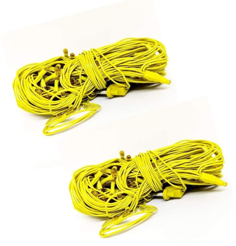 Aveo 48 LEDs 10.03 m Yellow Rice Lights  (Pack of 2)