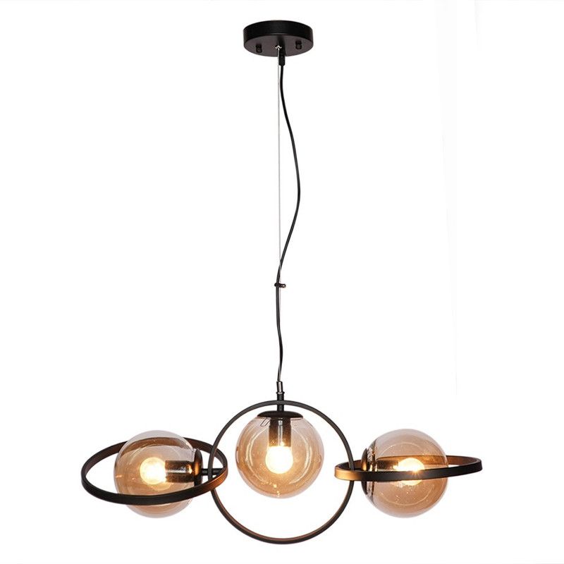sparklite 6547/3 Pendants Ceiling Lamp  (Black)