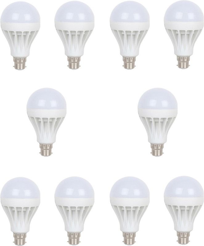 BERSACHE 5 W Standard B22 LED Bulb  (White, Pack of 10)