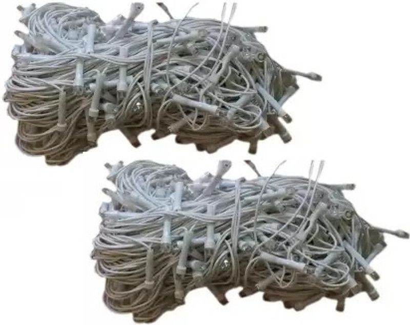 SS Enterprises 100 LEDs 18 m White Rice Lights  (Pack of 2)