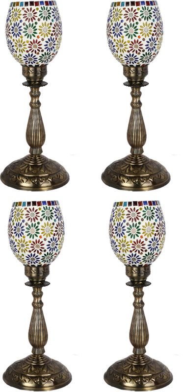 AFAST New Designer Central Table Lamp With Colorful Glass Decorative With Colorful Beads & Chips & High Quality Stand dz3 Table Lamp  (55 cm, Multicolor)