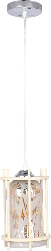 AFAST Designer Pendant Hanging Ceiling Lamp Light With Designer Wooden Box & All Fitting -Wd30 Pendants Ceiling Lamp  (White)