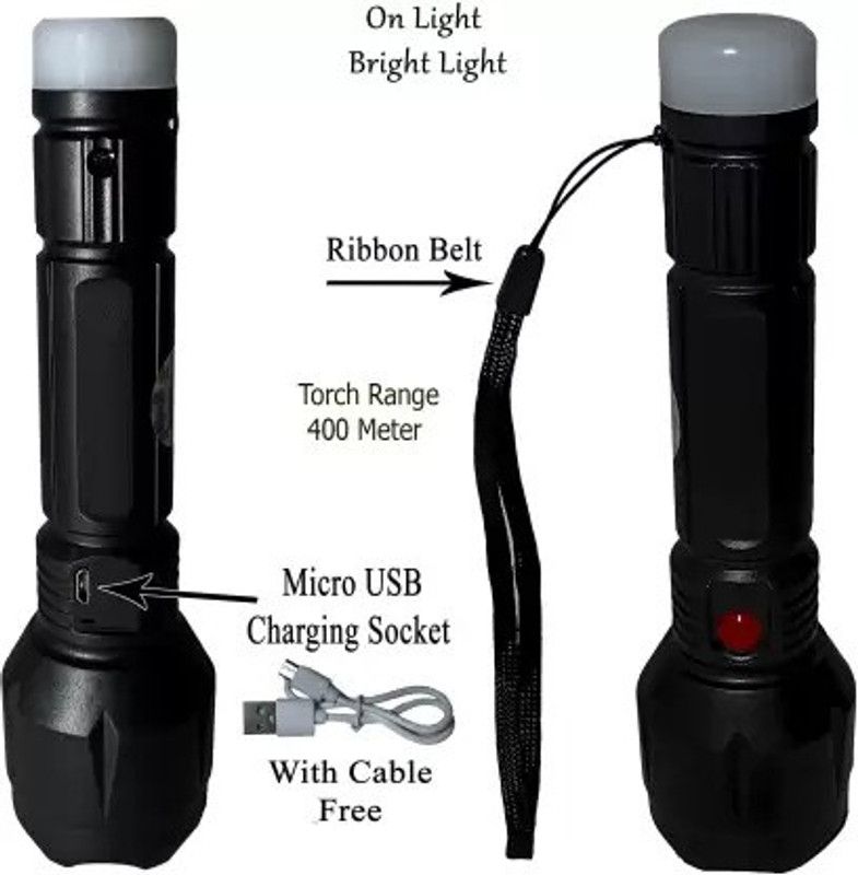 YV Rechargeable 50W Light Hand Held Torch For Camping Outdoor Search Light Torch Torch  (Black)