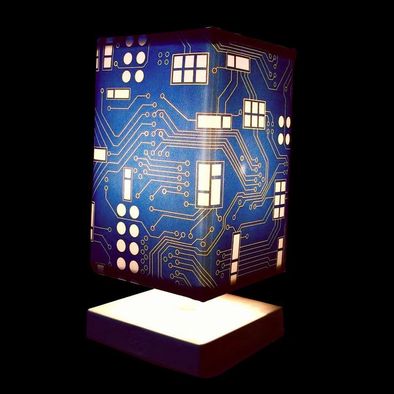 Nutcase Circuit Board Geek - Blue Table Lamp  (31 cm, Blue)