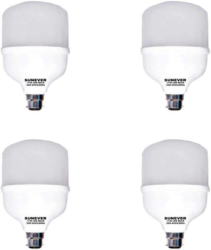 sunever 50 W Decorative B22 LED Bulb  (White, Pack of 4)