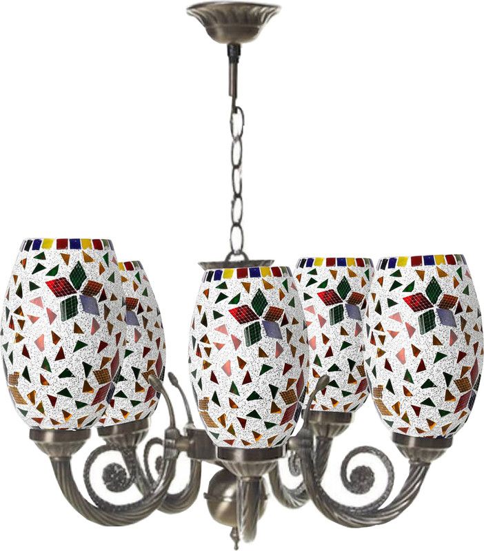 GLAMOROUS jhomar45 Chandelier Ceiling Lamp  (Multicolor)