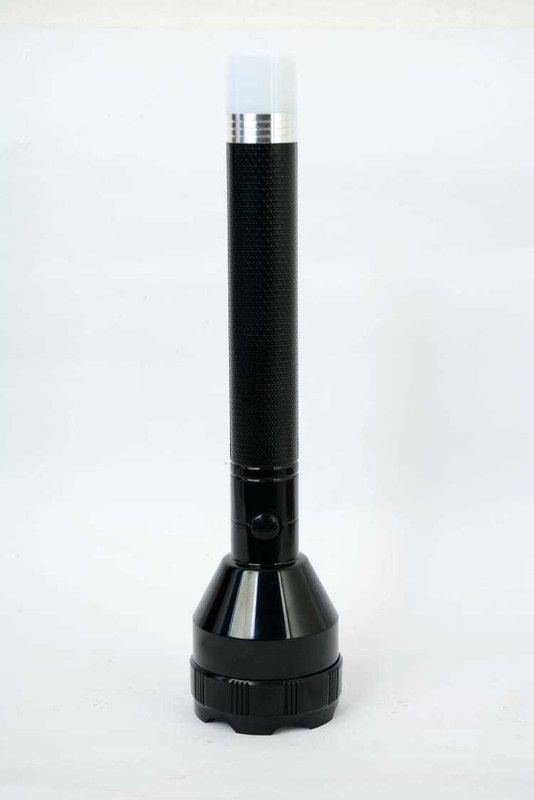 Kloud-Mounten Brite light flashlight with 2 modes high,night back lamp High watt bright led Torch  (Black, 10 cm, Rechargeable)