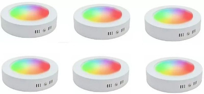 FLIPS 7 in 1 colour CBL surface led light Pack of 6 Ceiling Light Ceiling Lamp  (Multicolor)