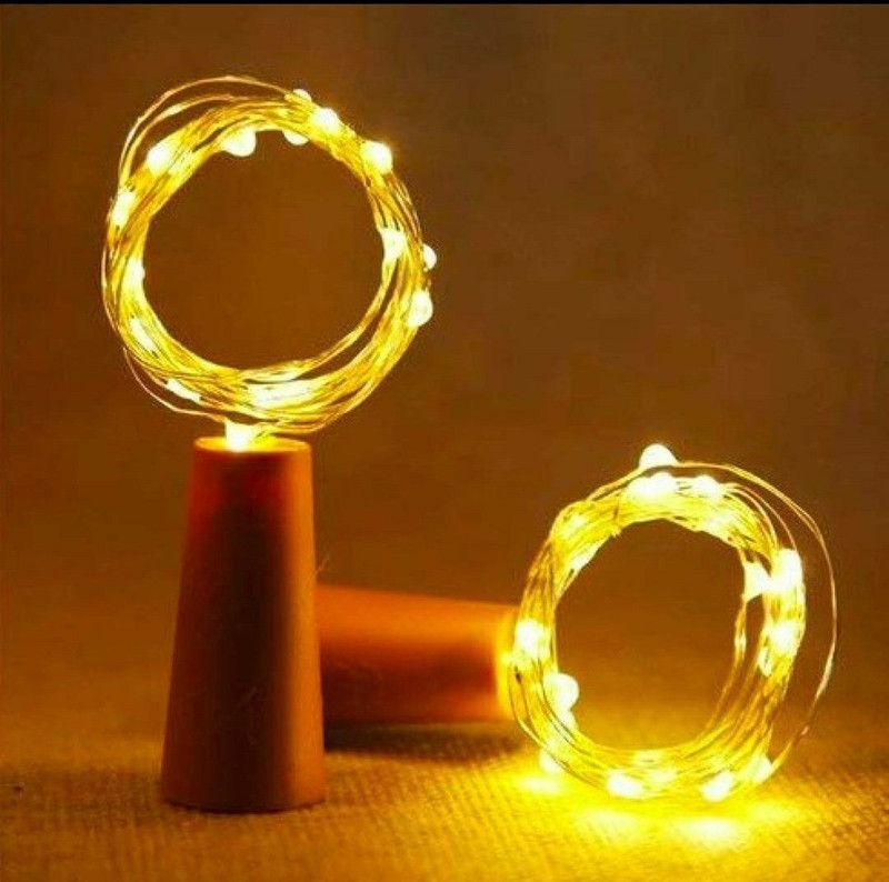 hi glow 20 LEDs 2 m Gold Rice Lights  (Pack of 3)