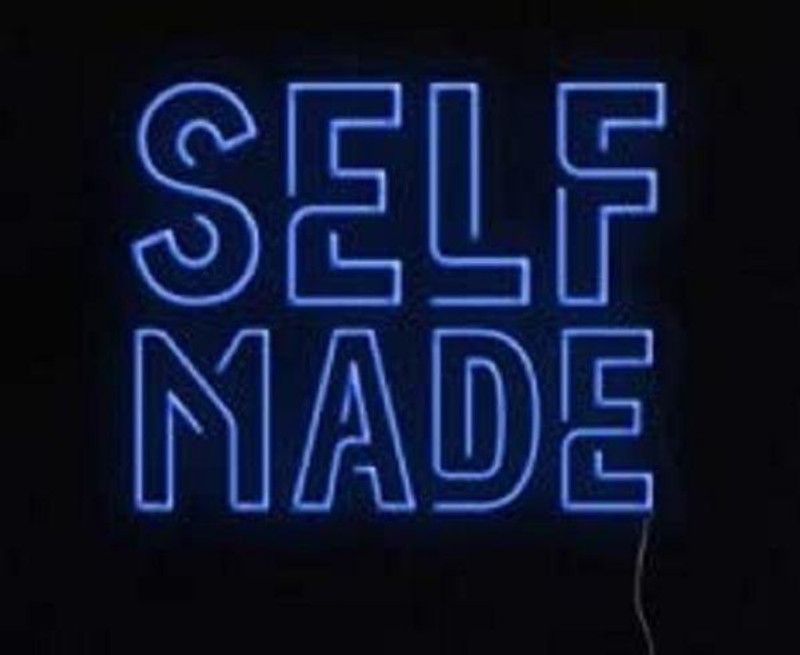 Neon Sign India Self Made Neon Sign with Brightness Controller and Adaptor (16x20 inches) Table Lamp  (15 cm, Blue)