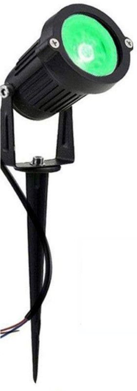 D'Mak 9 Watt Green Waterproof Spike LED Garden Light For Outdoor Purposes (Pack of 1) Post Light Outdoor Lamp  (Black)